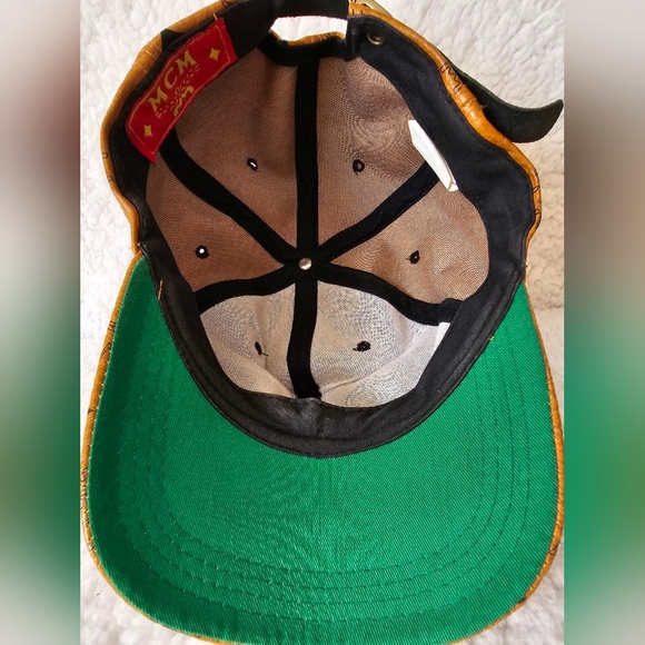 💯Authentic MCM Snapback Monogram Baseball Laether Cap - Picture 7 of 14